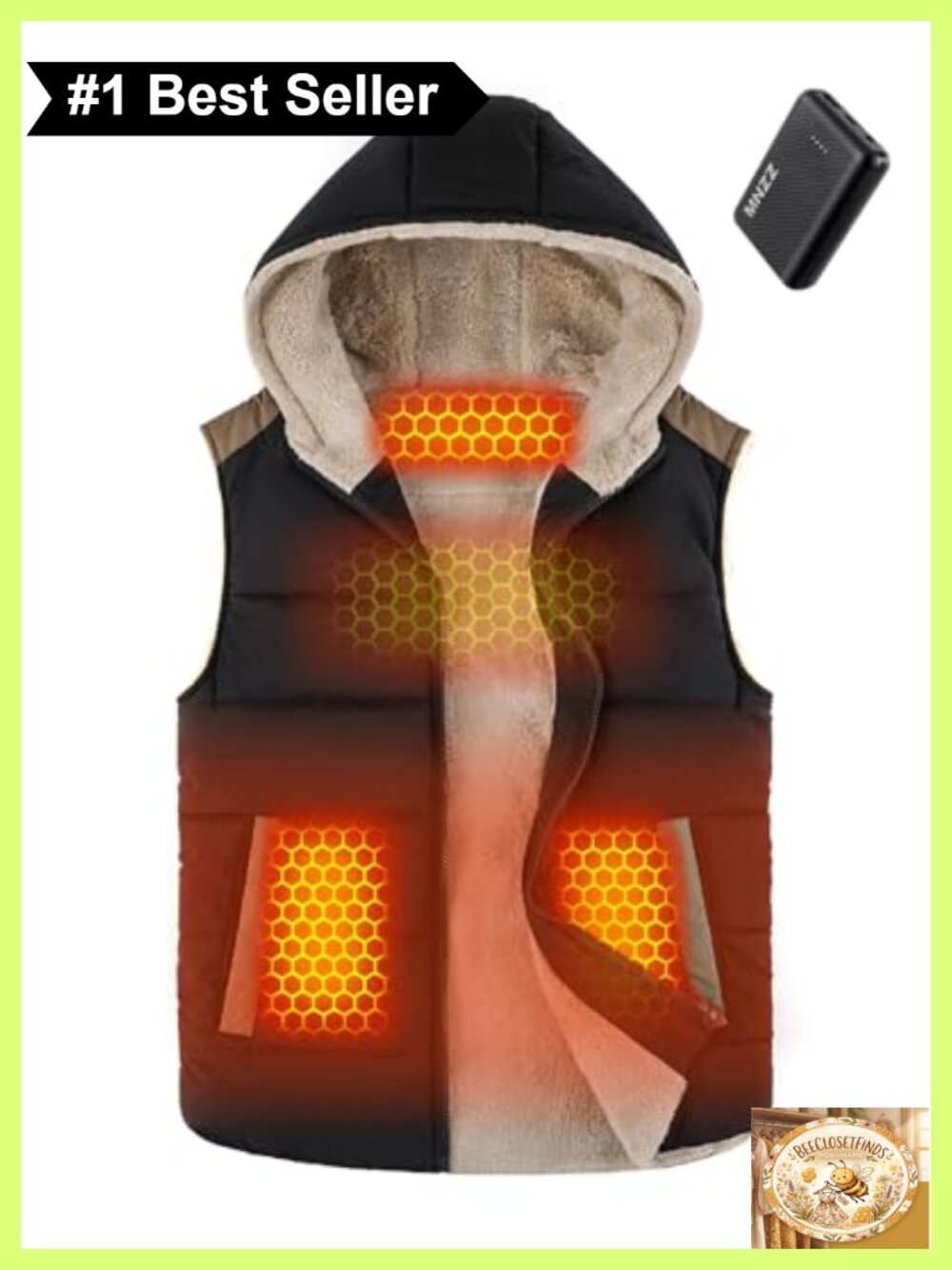 Graphene Heated Vest Women 7.4V Fast Charge Large Battery